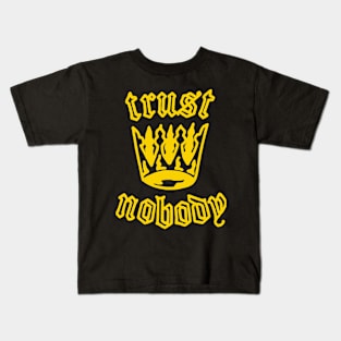 TRUST NOBODY T-shirt with crown and gothic style Kids T-Shirt